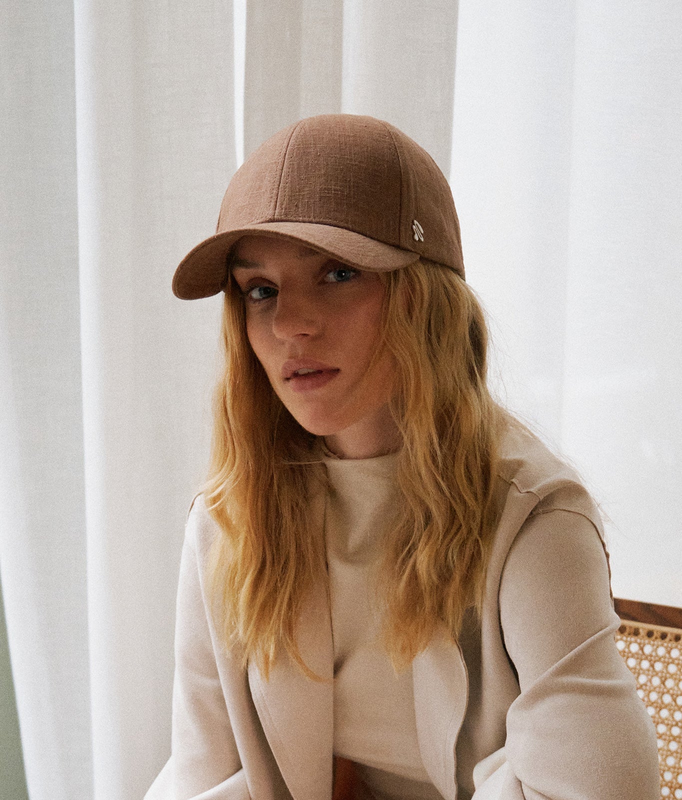 Stiksen Cap Linnen Brown