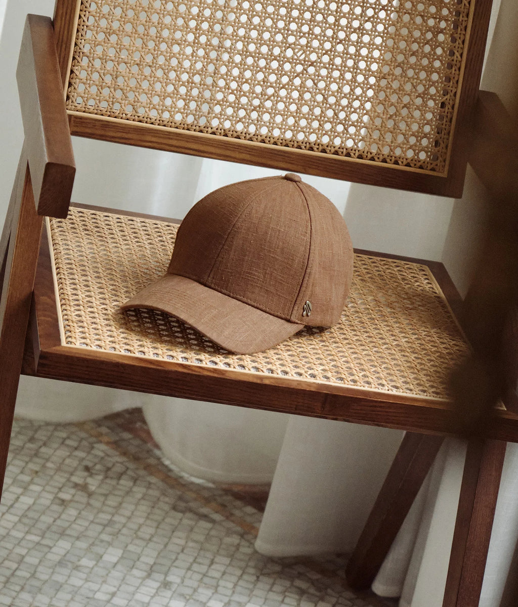 Stiksen Cap Linnen Brown