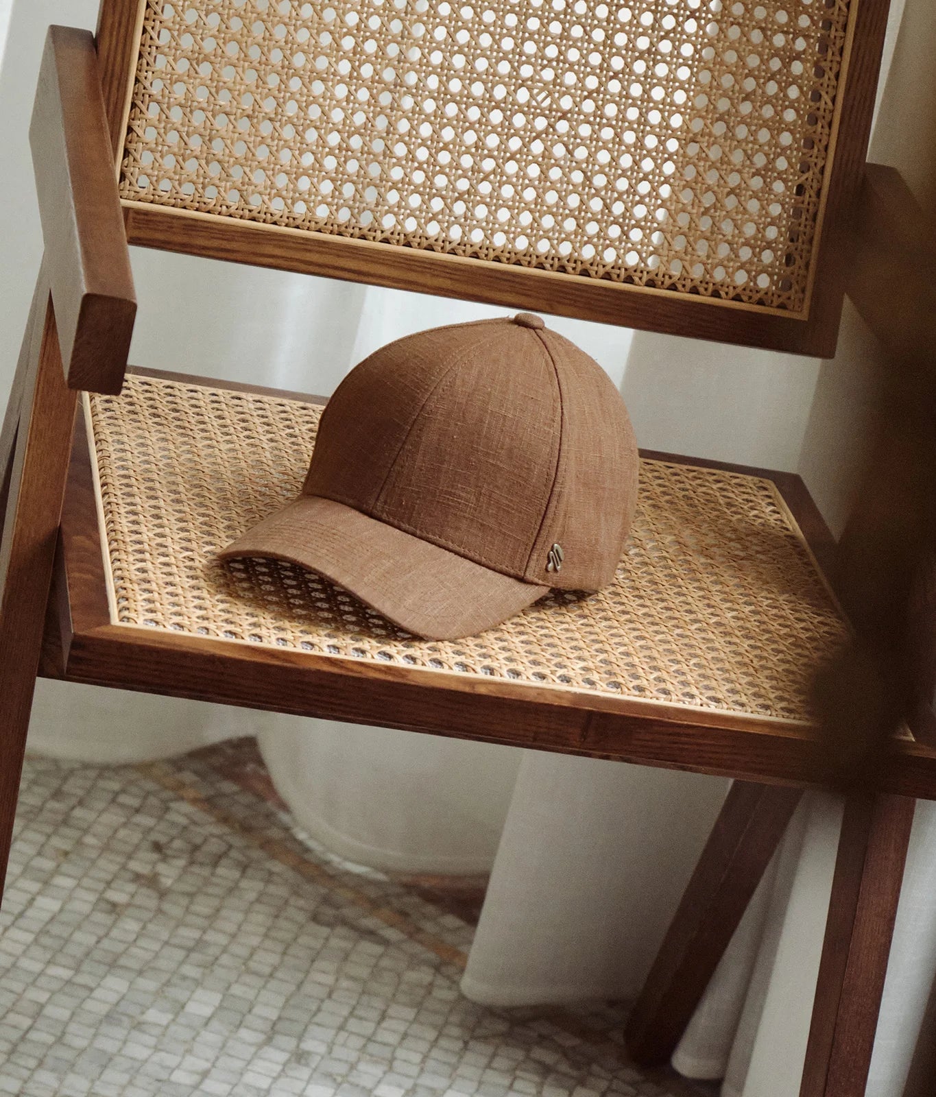 Stiksen Cap Linnen Brown