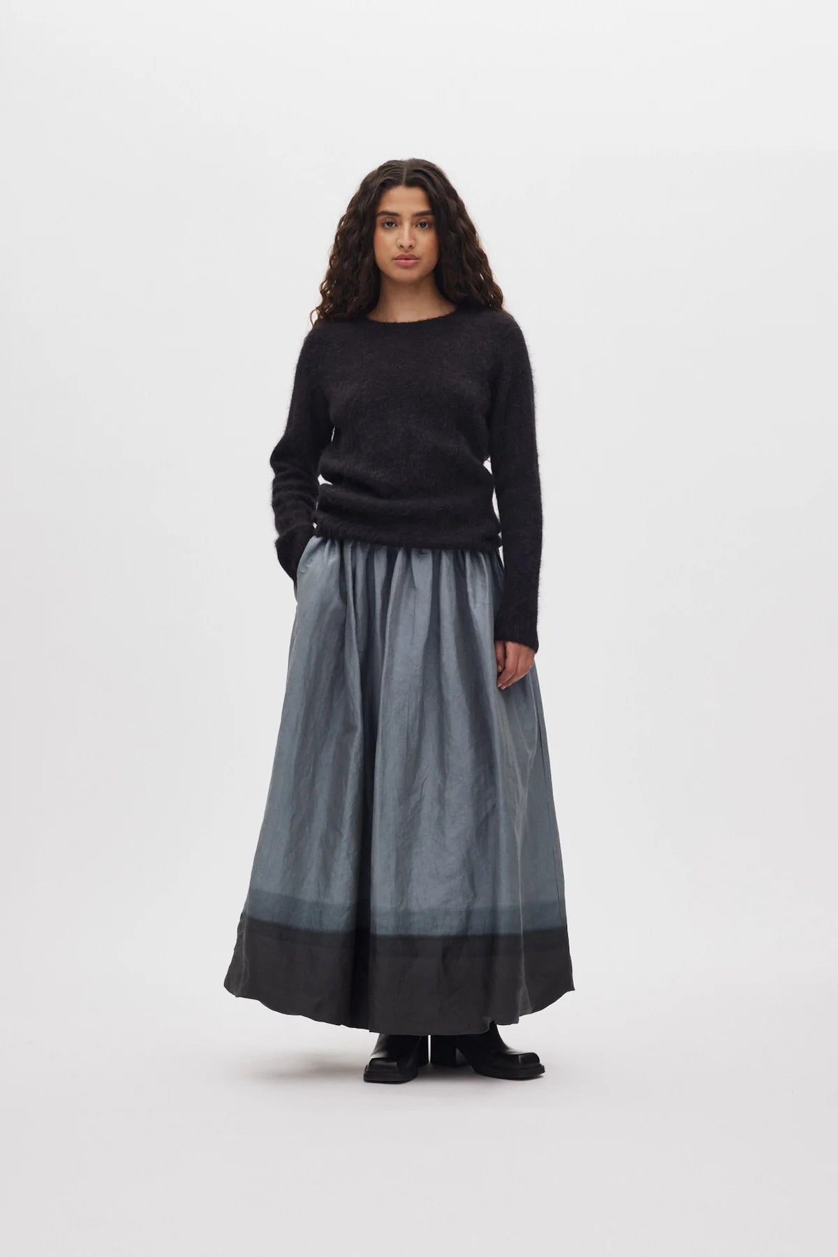 Rabens Saloner Fluffy Knit Open Back