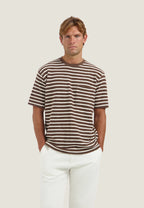 Dstrezzed Louie Stripe Tee Brown