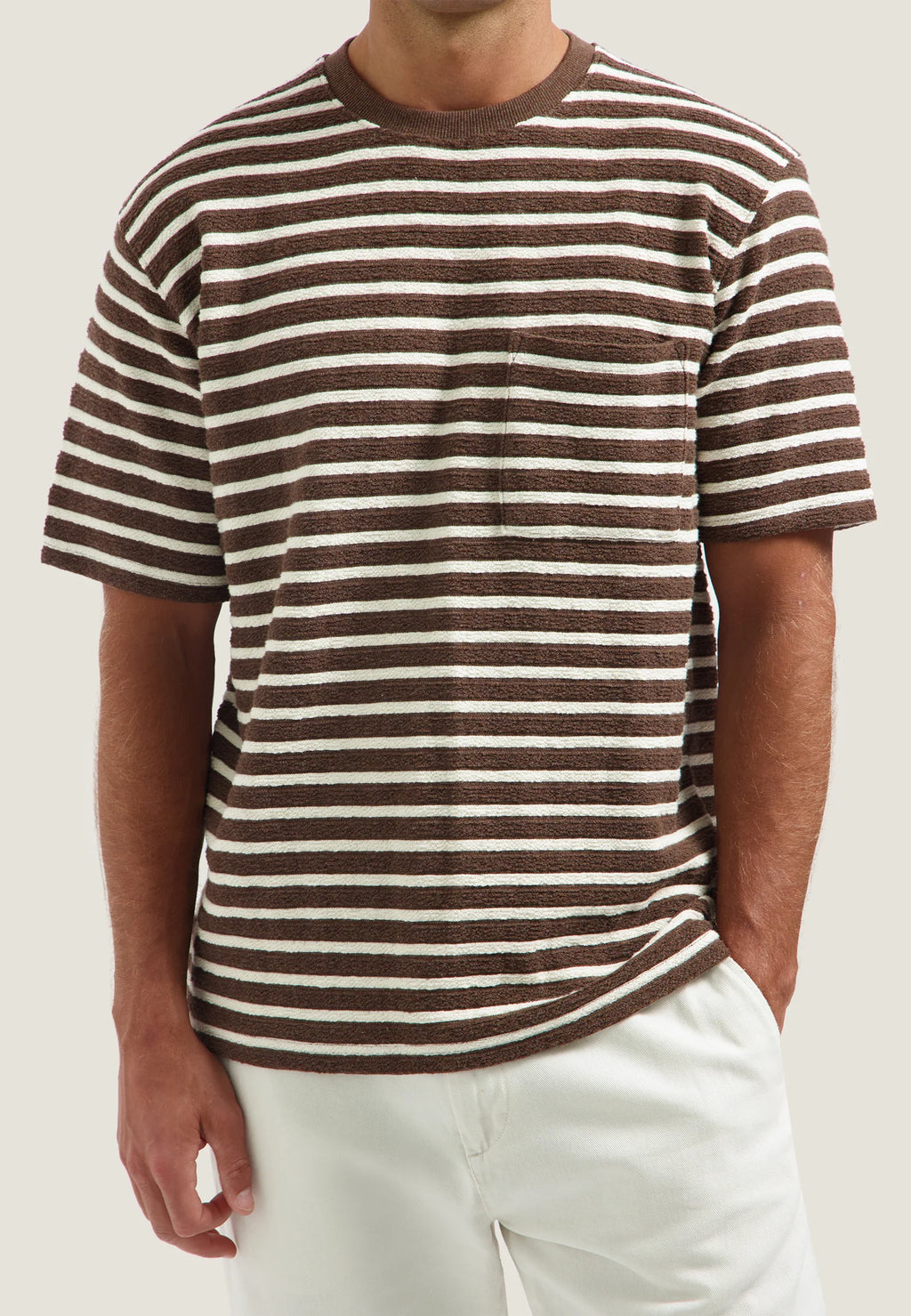 Dstrezzed Louie Stripe Tee Brown