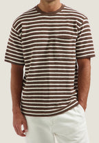 Dstrezzed Louie Stripe Tee Brown