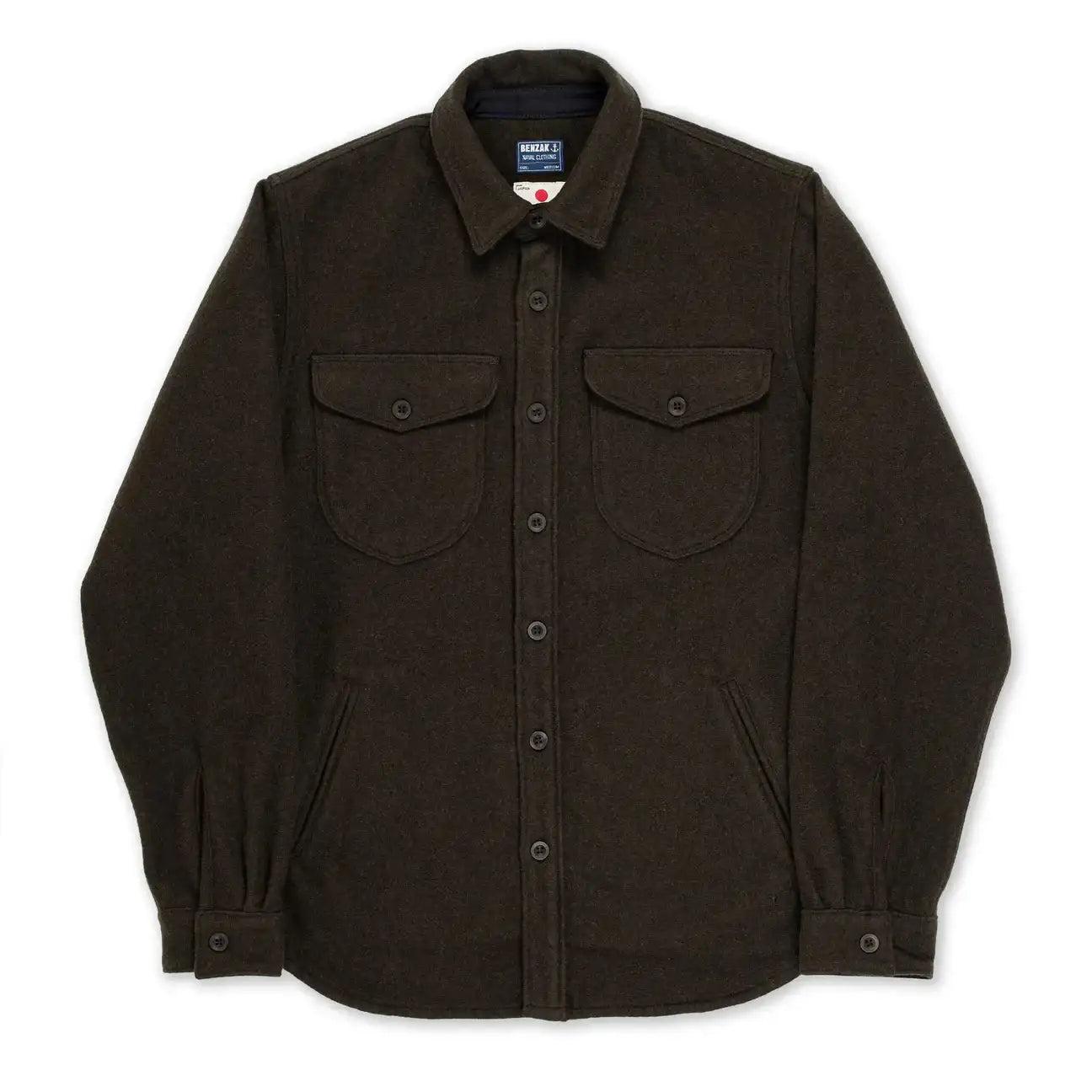 Benzak Overshirt Wool Green