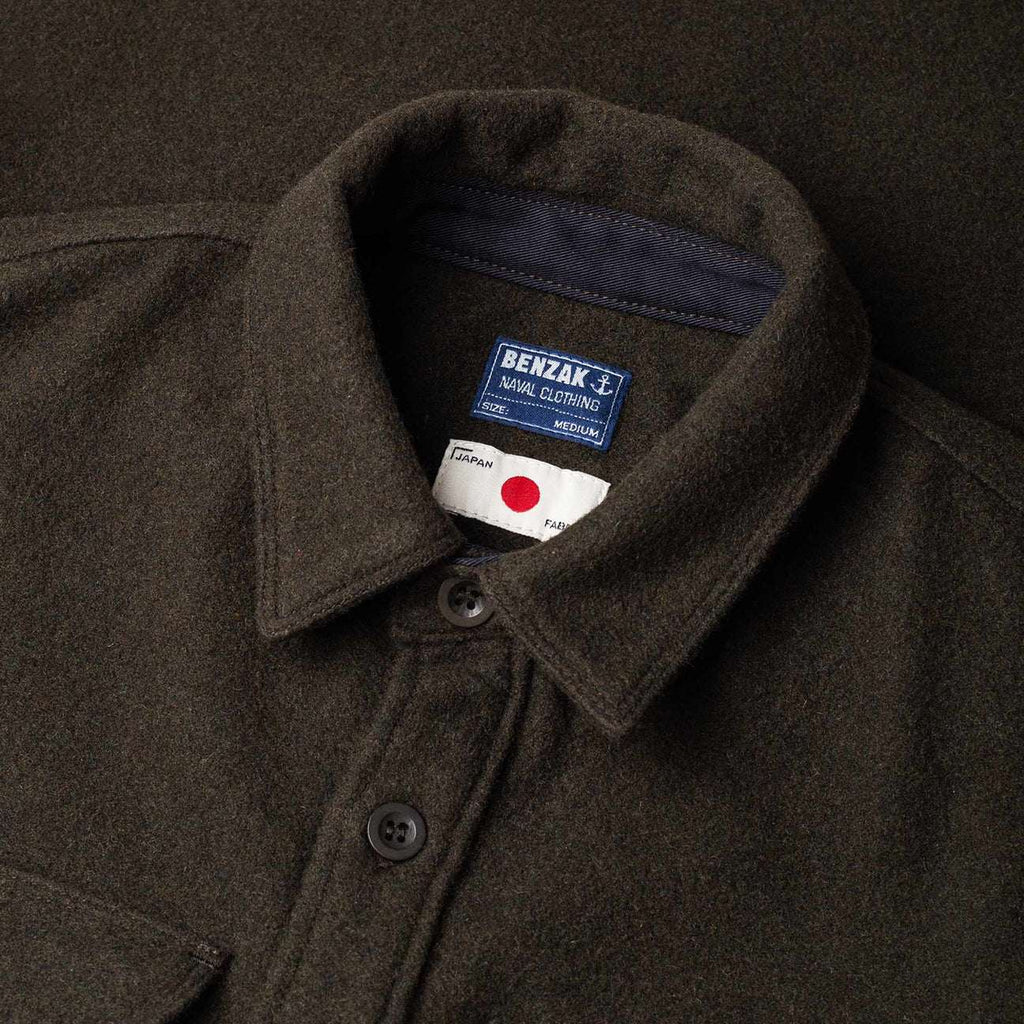 Benzak Overshirt Wool Green