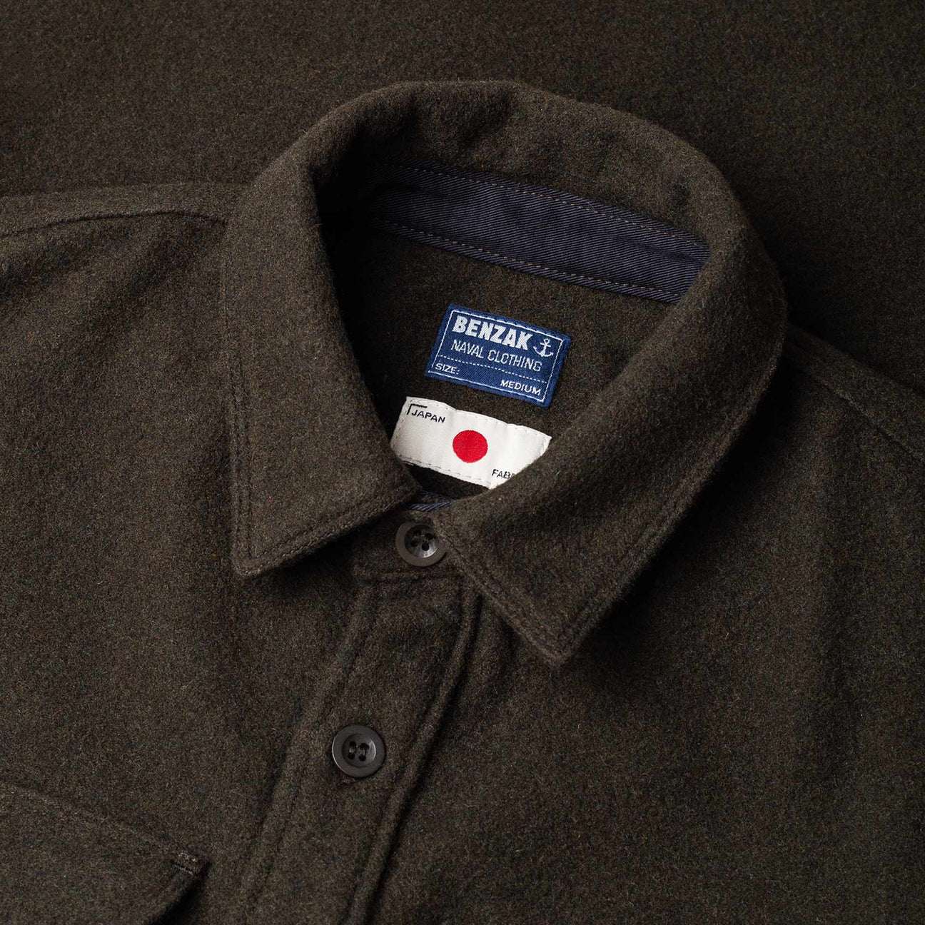 Benzak Overshirt Wool Green