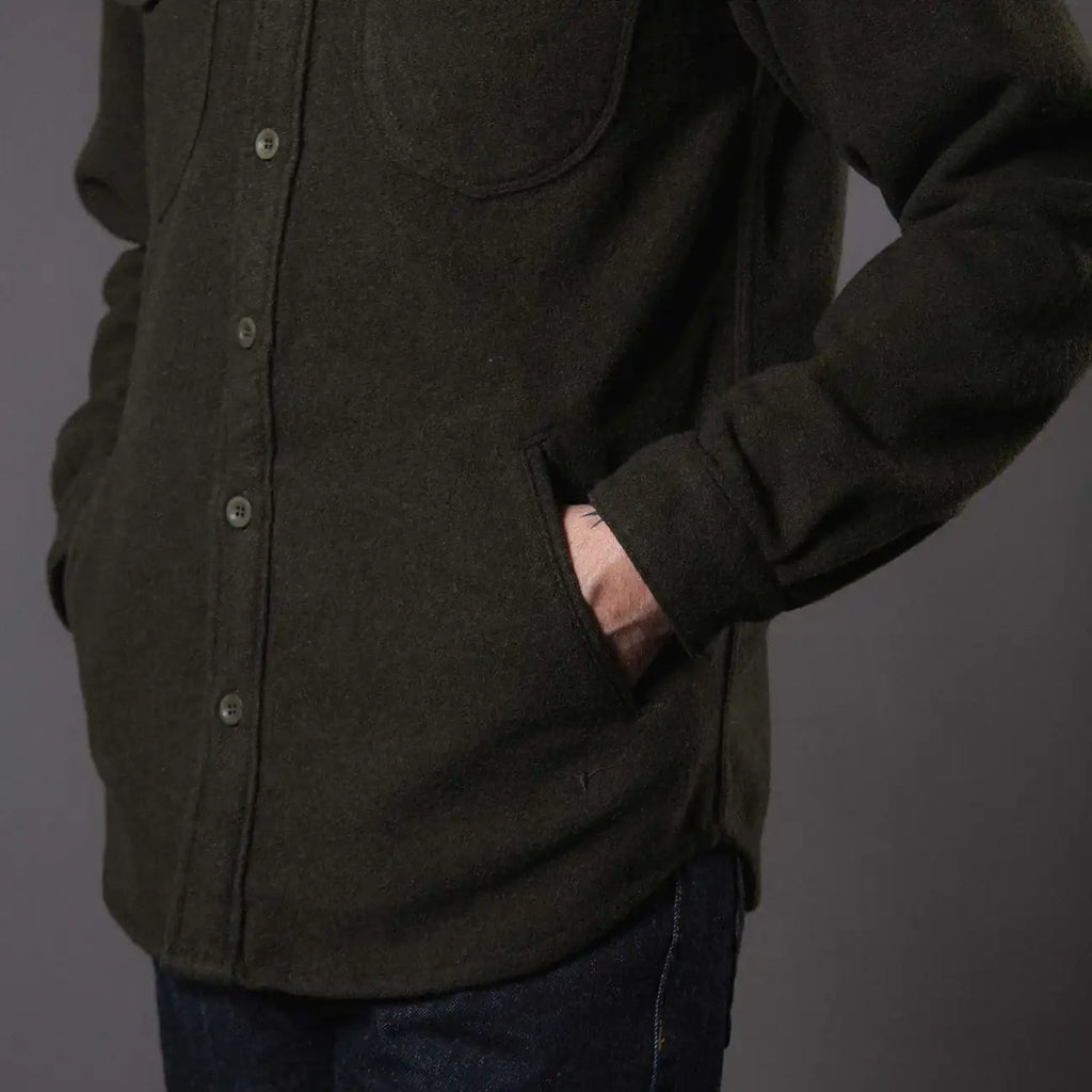 Benzak Overshirt Wool Green