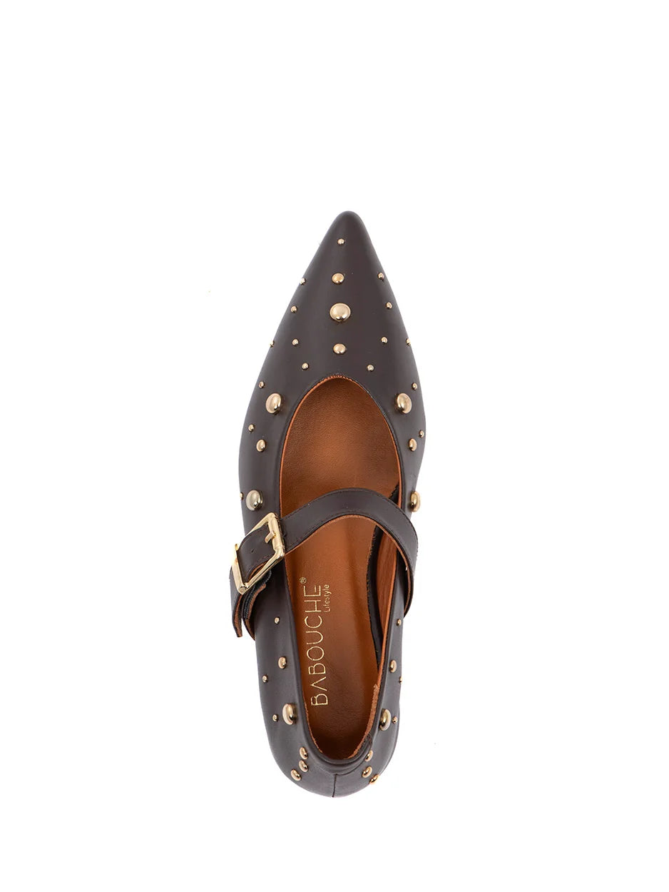 Babouche Ballerina Celina Dark Bown