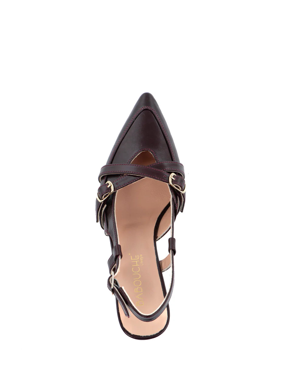 Babouche slingback Joy Burgundy