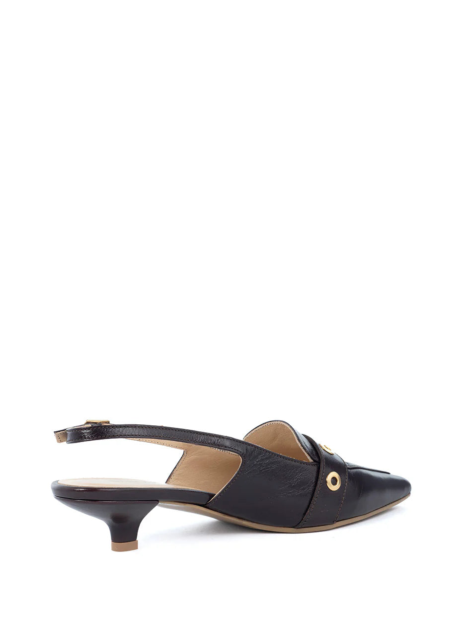 Babouche Slingback Macy Dark Brown