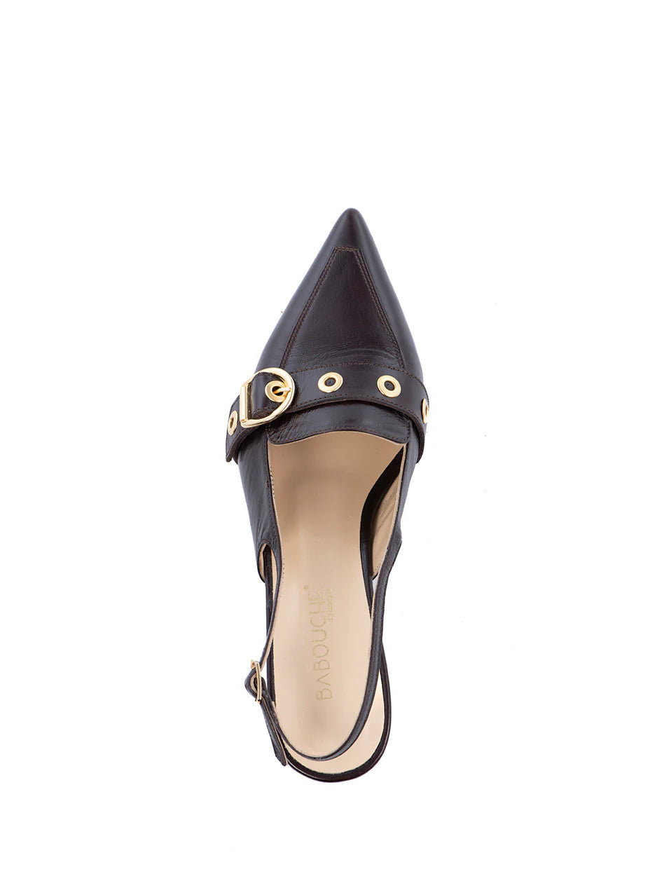 Babouche Slingback Macy Dark Brown