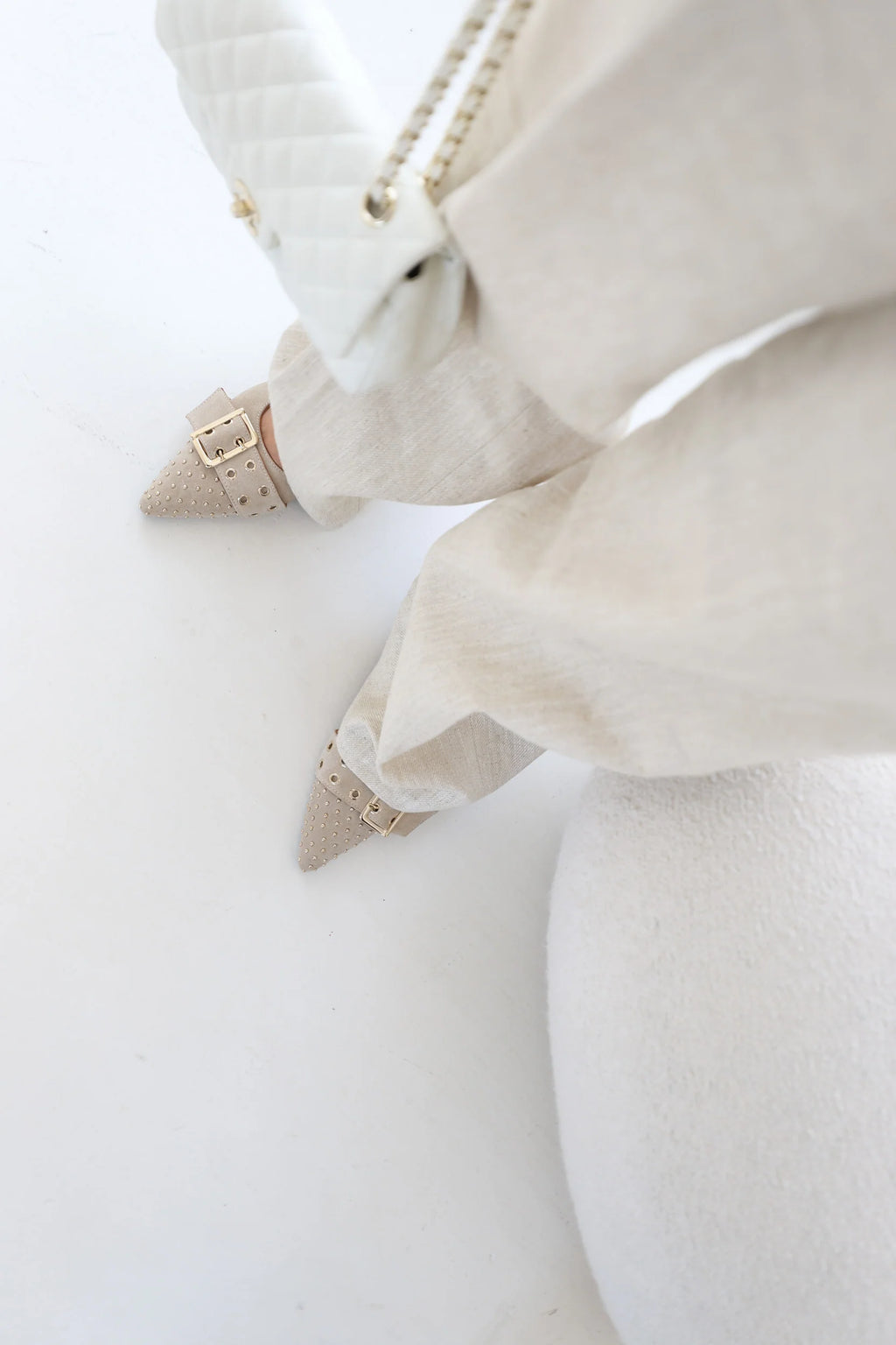 Babouche slingback Soya beige