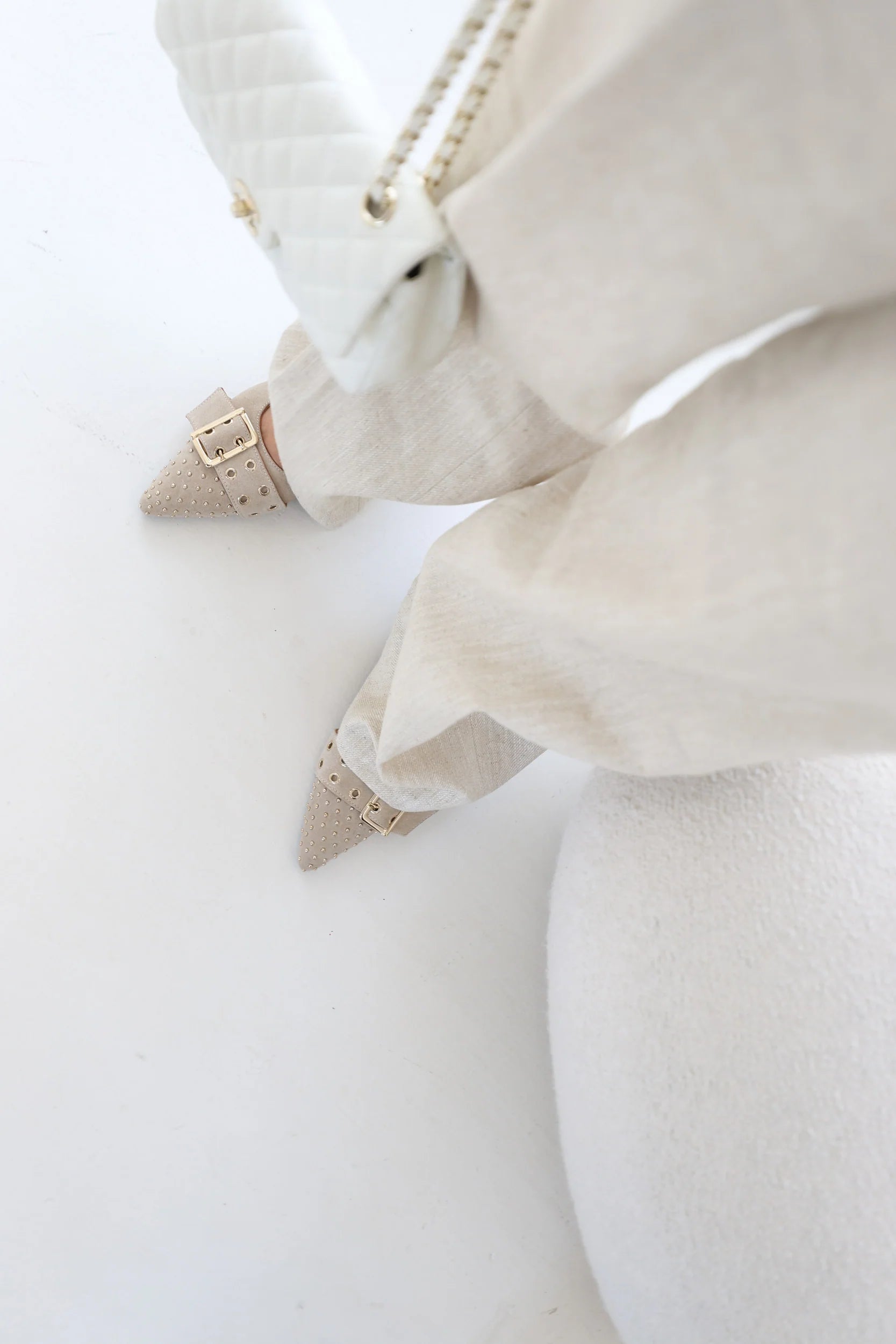 Babouche slingback Soya beige