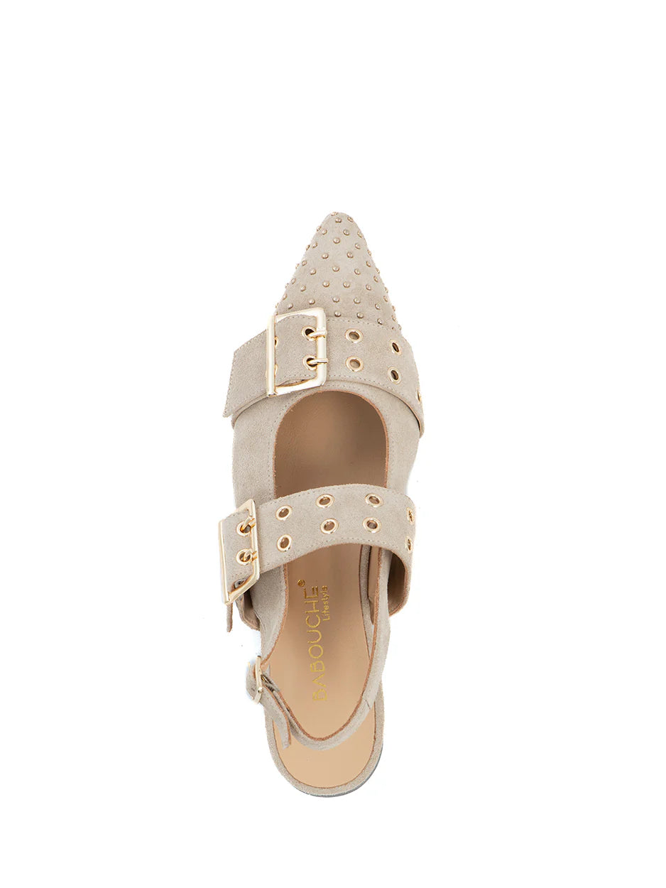 Babouche slingback Soya beige