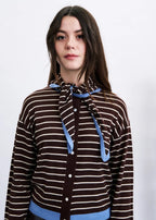 FRNCH Kastro Cardigan set met Sjaal