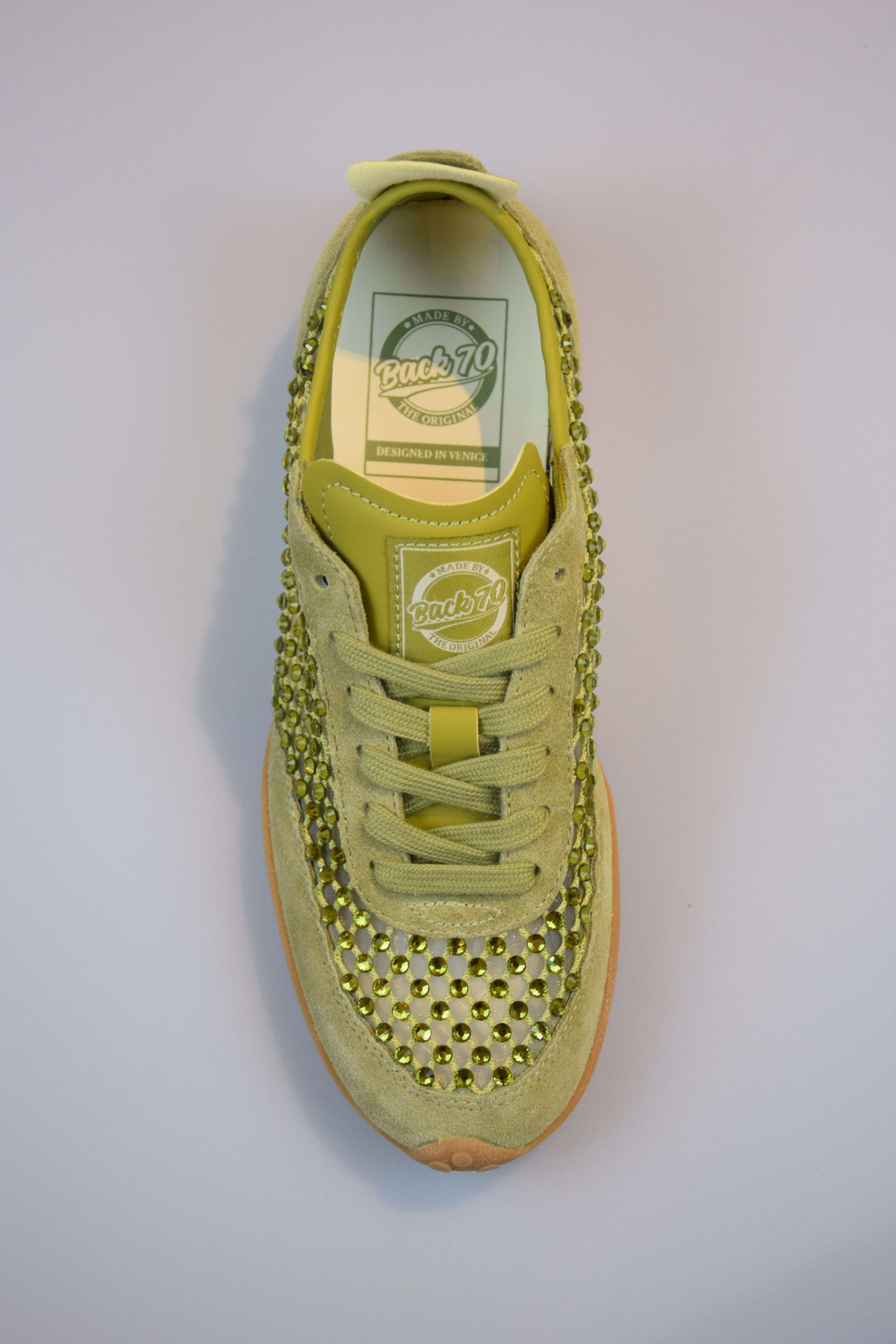 Back70 Sneaker Olive Strass