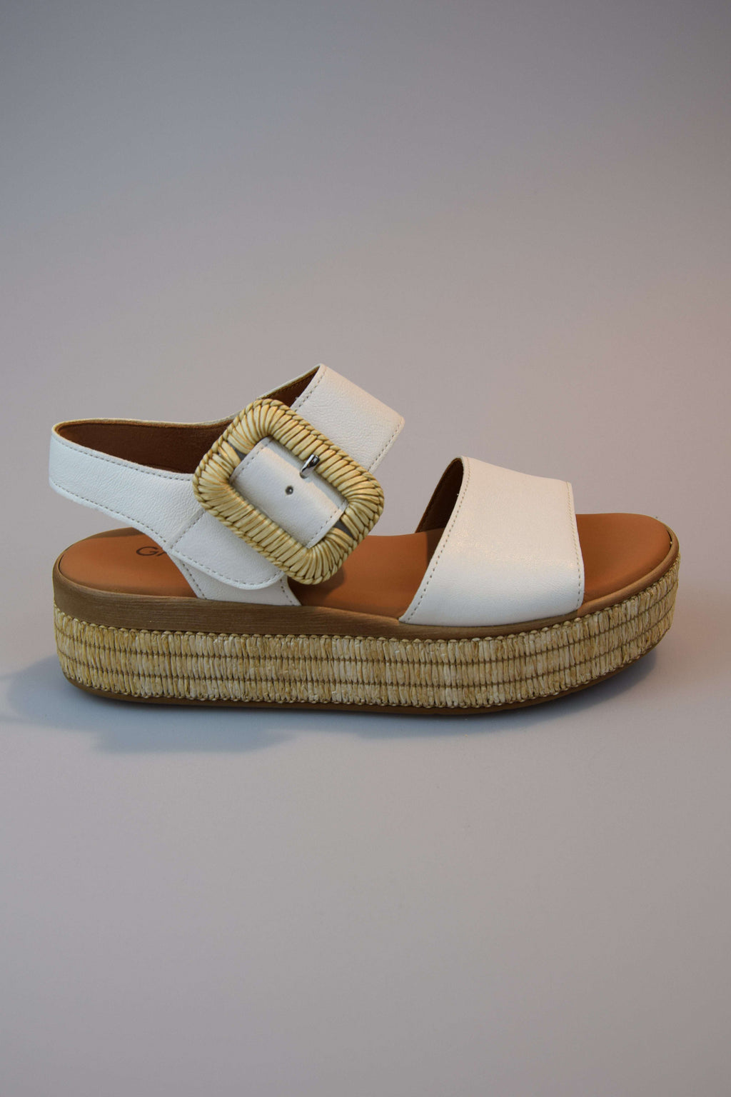 Gabor Sandal White Latte