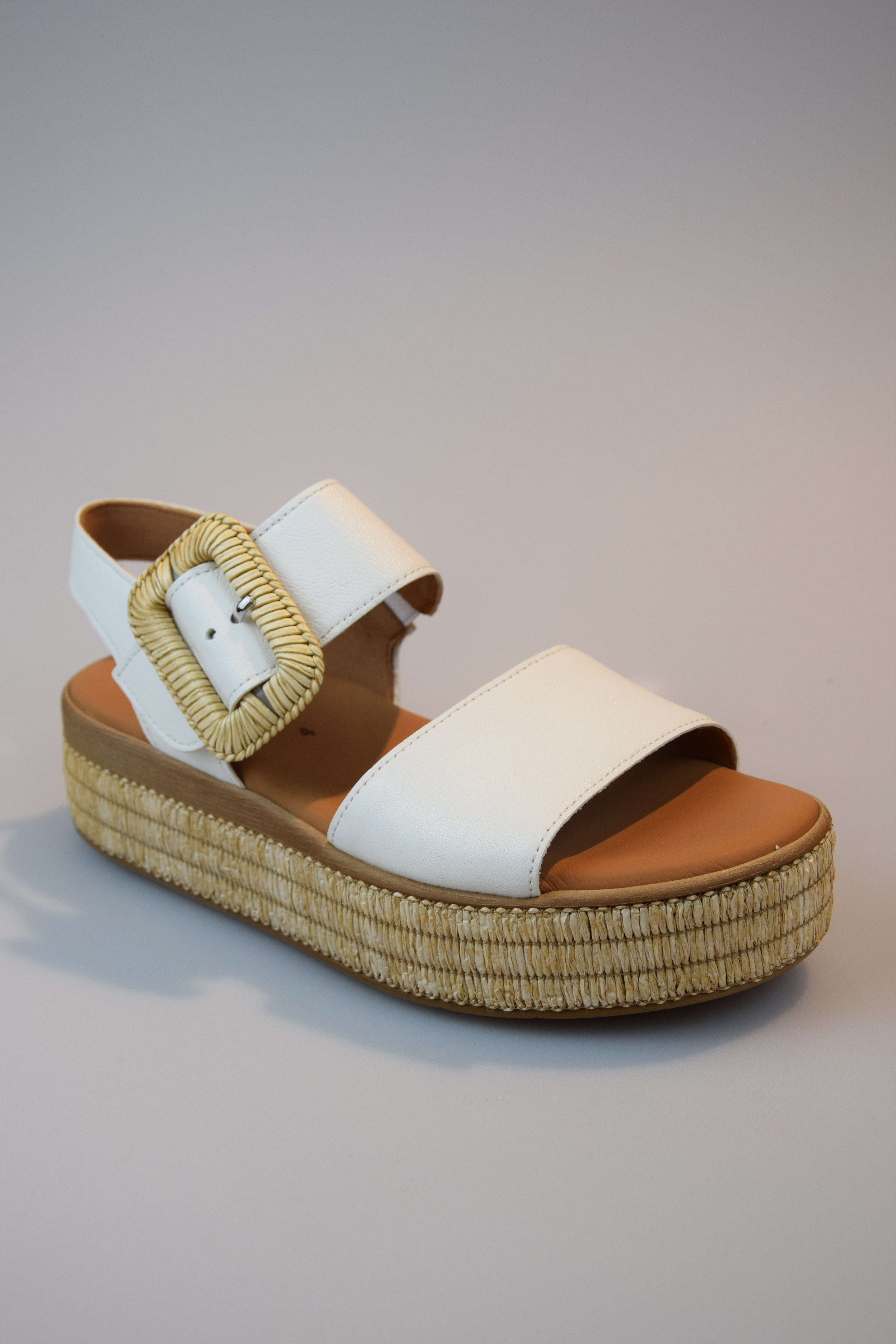 Gabor Sandal White Latte