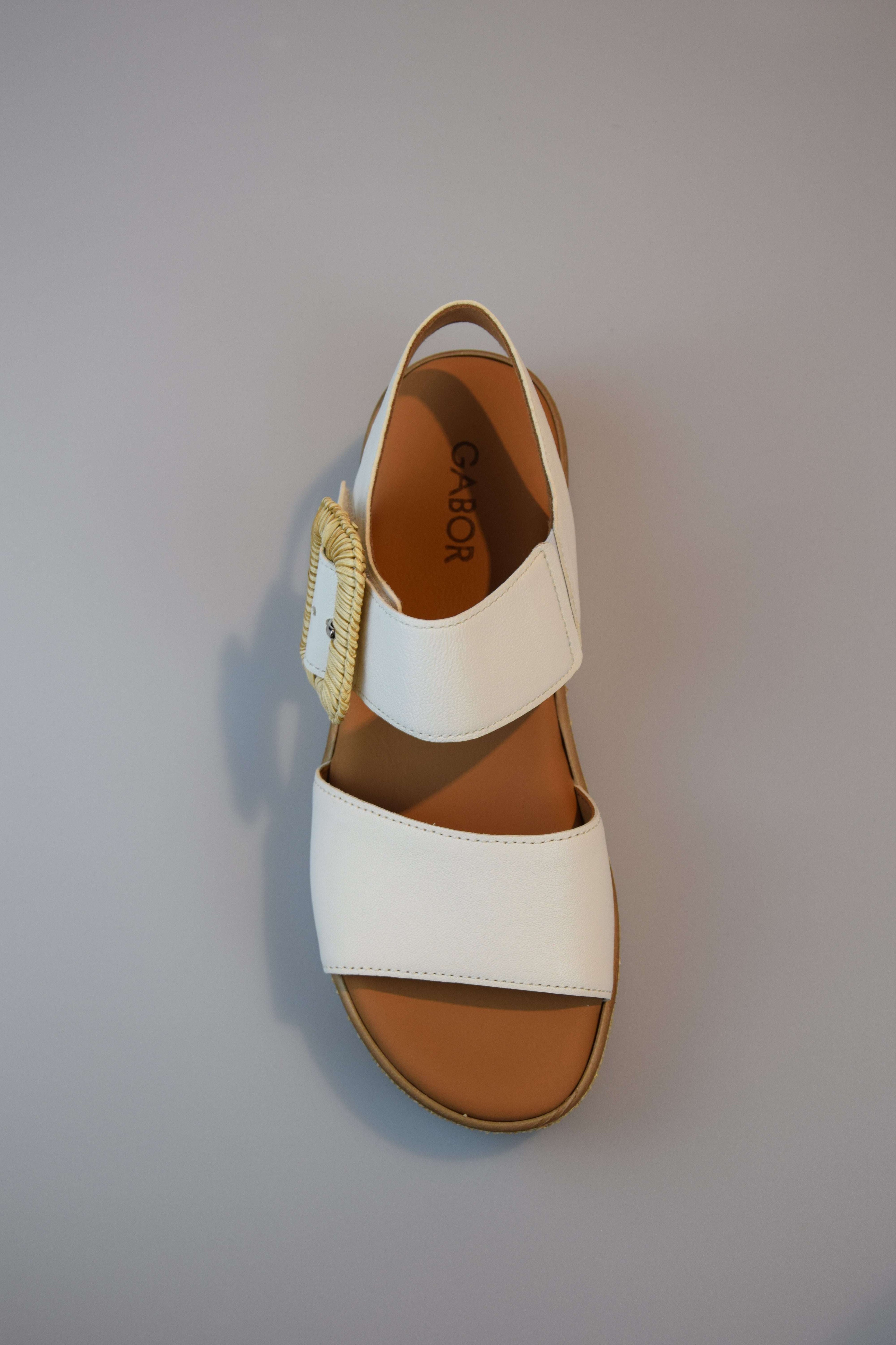 Gabor Sandal White Latte