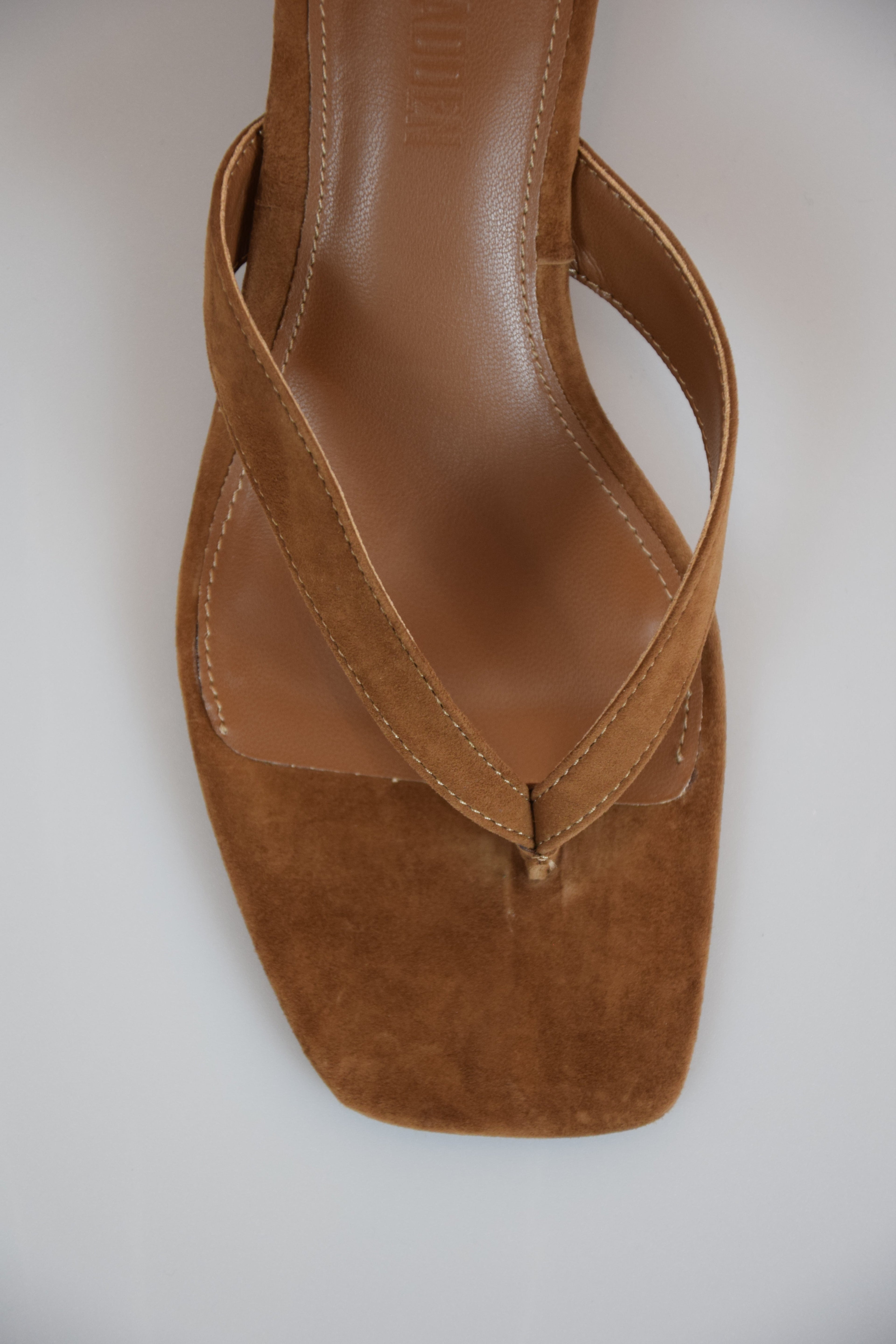 Kitty Heel Cognac Suede