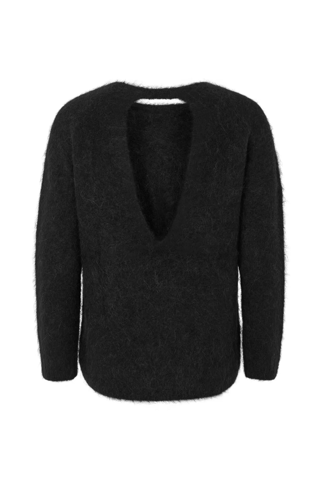 Rabens Saloner Fluffy Knit Open Back