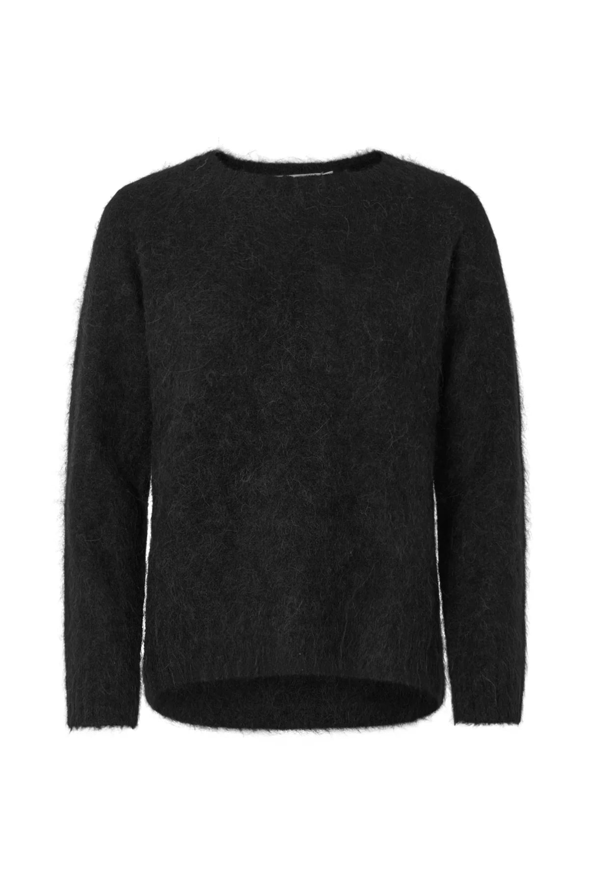 Rabens Saloner Fluffy Knit Open Back