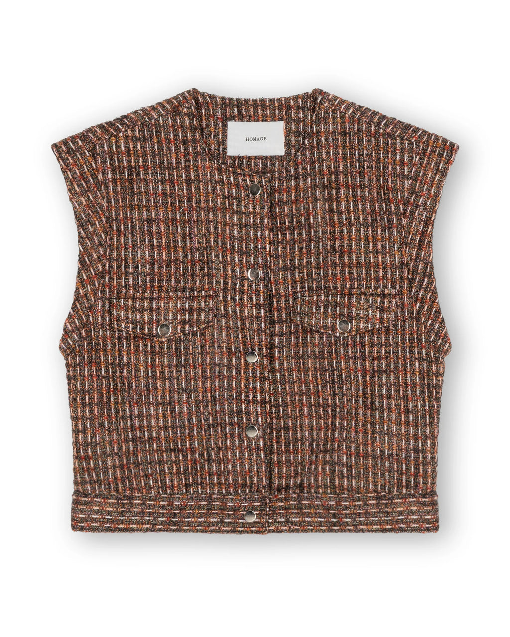 Homage Fitted tweed vest