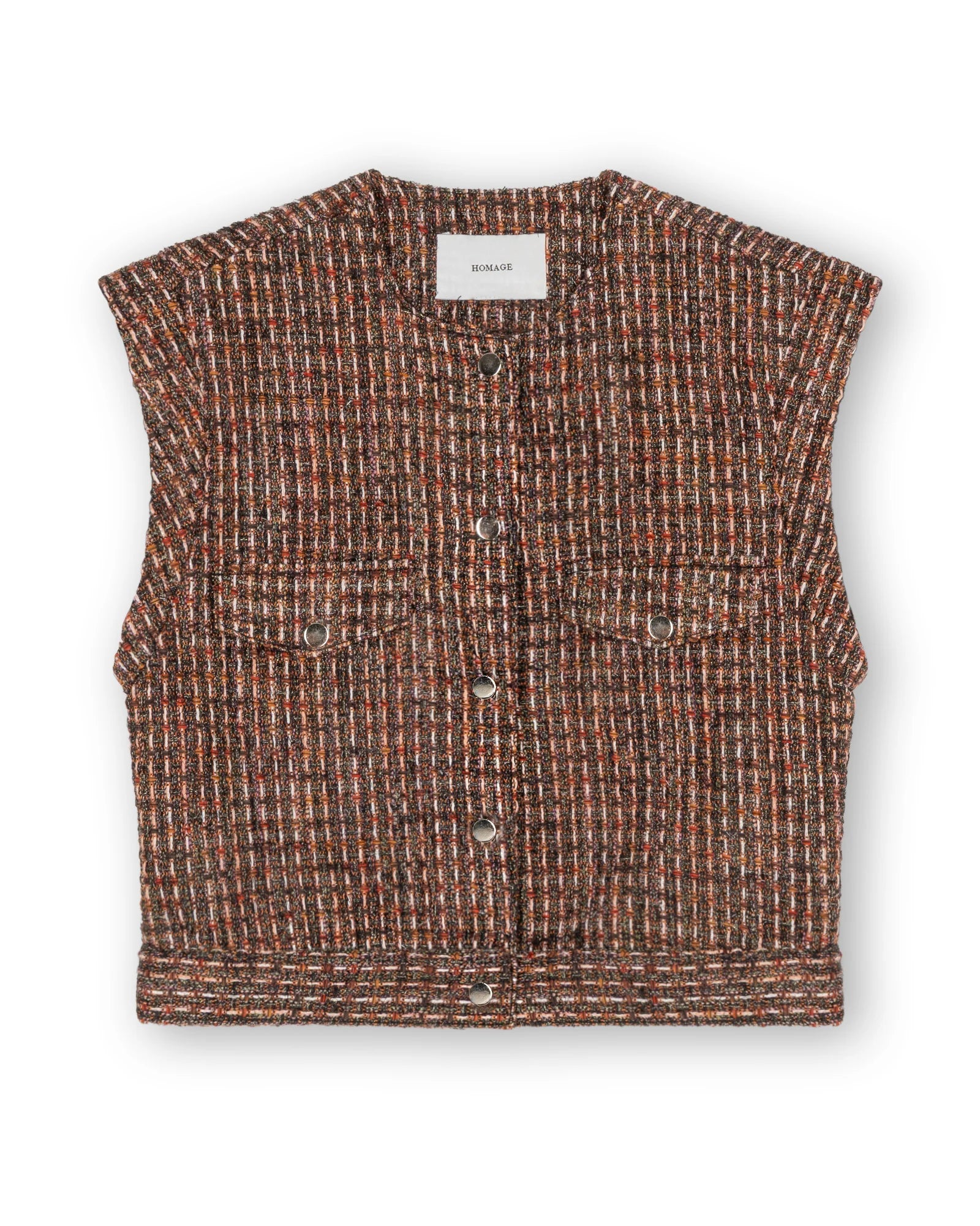Homage Fitted tweed vest