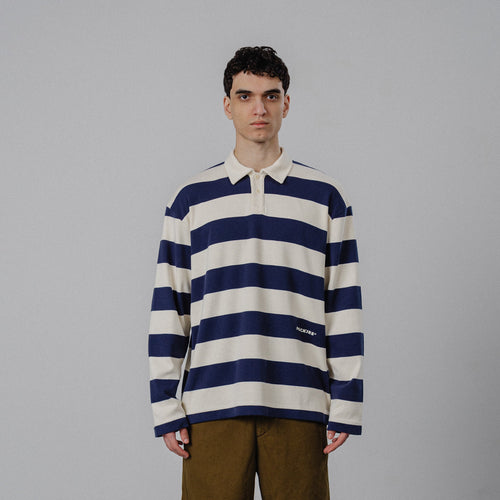 Pockies Striped Polo Navy