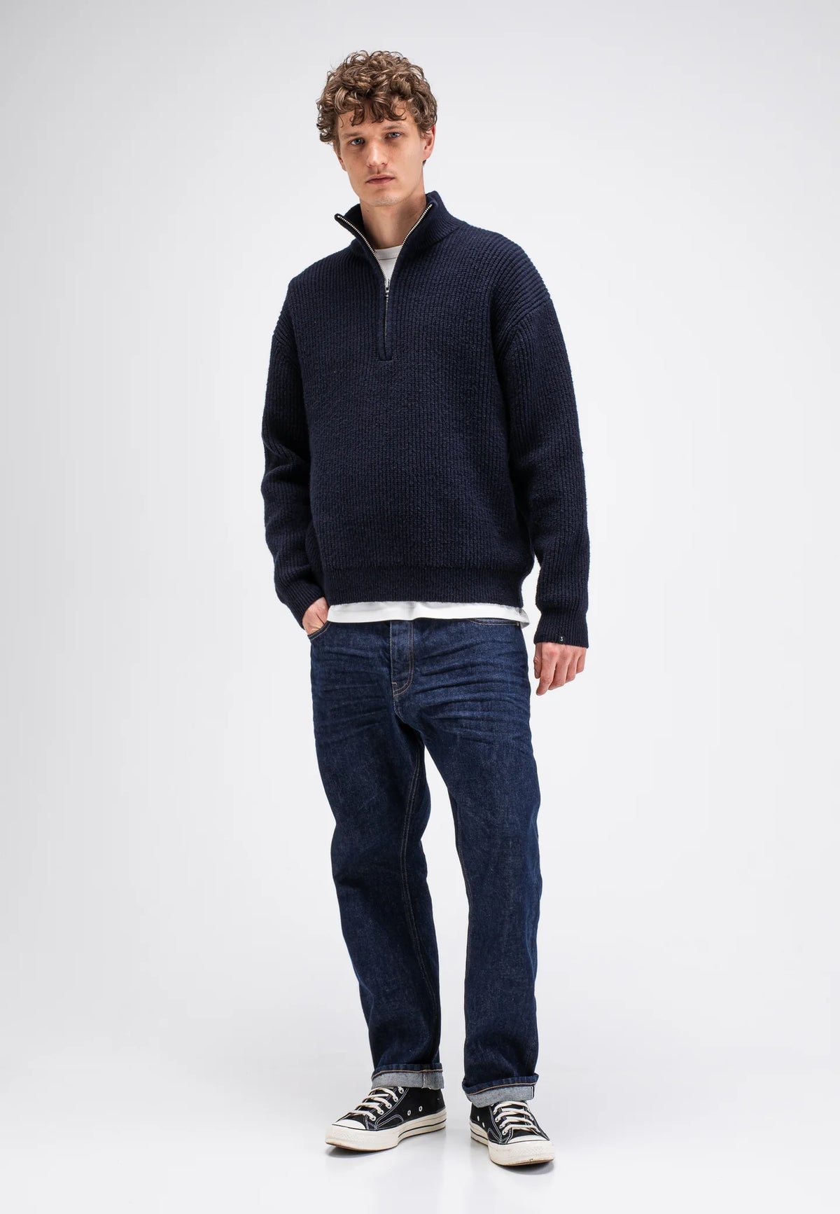 Butcher of Blue Half zip Blue