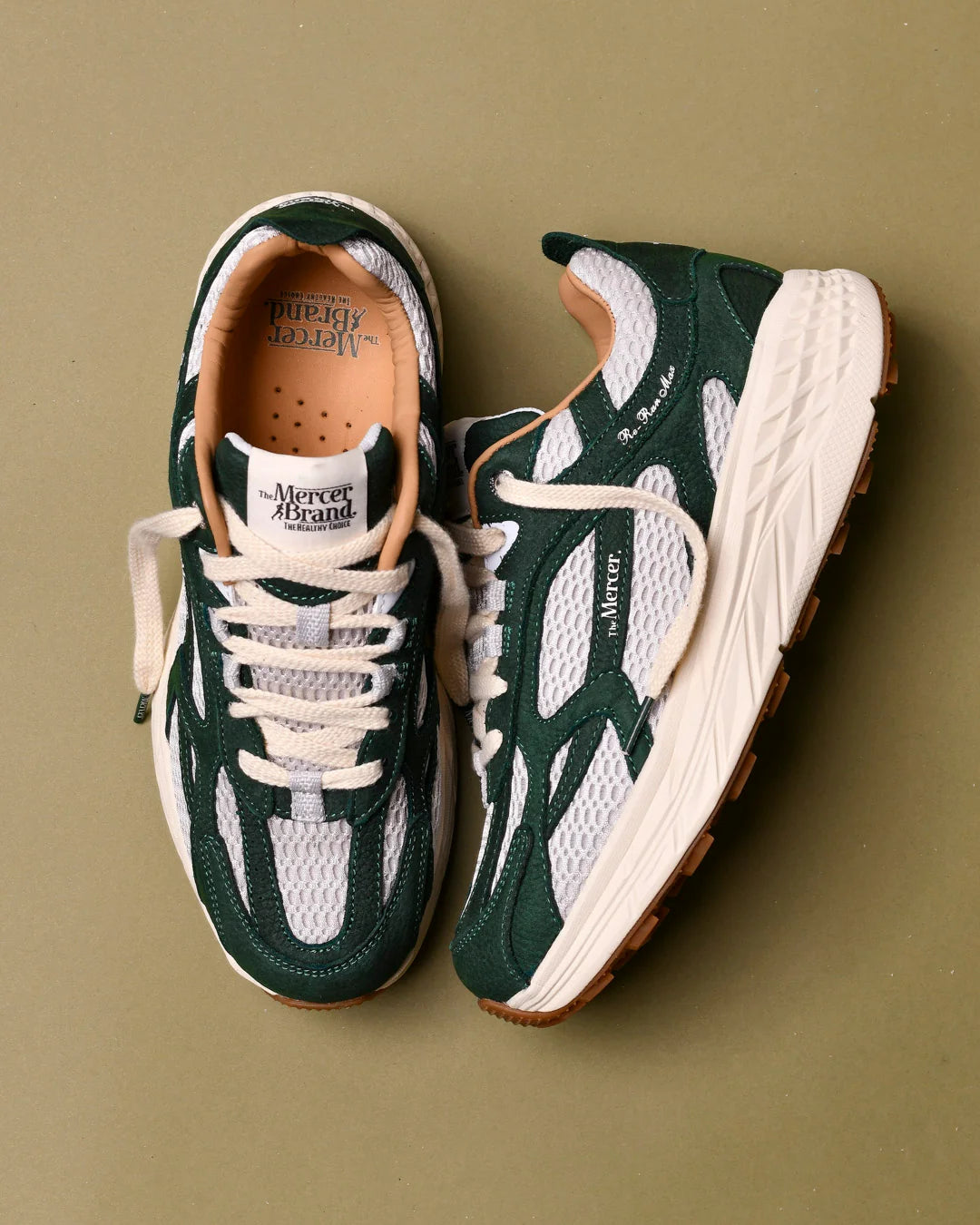 Mercer Sneaker The Re-Run Max Nubuck Green