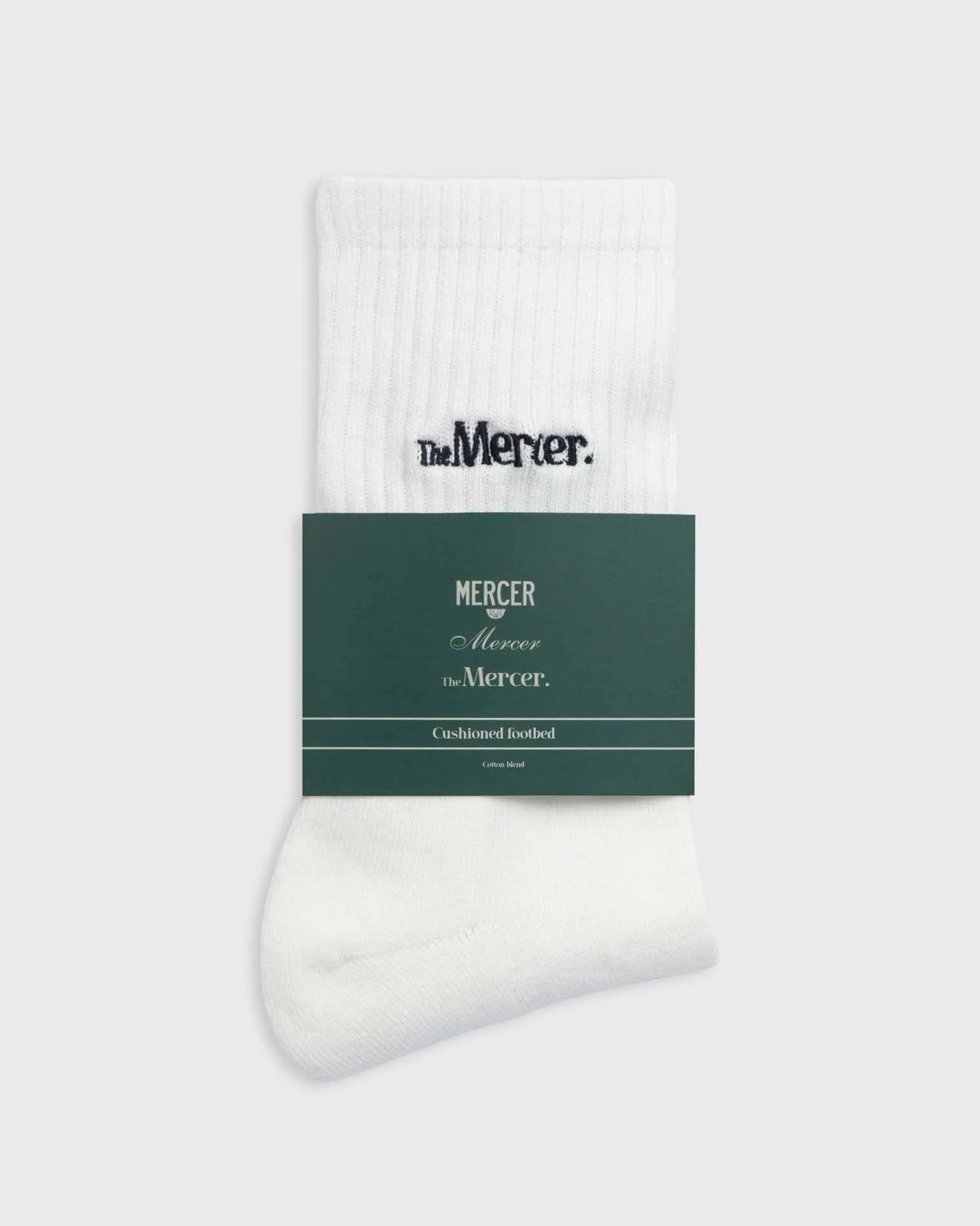 The Mercer Socks White