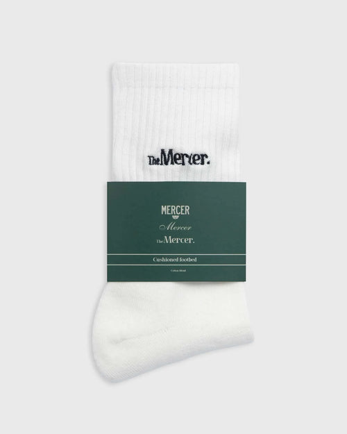The Mercer Socks White