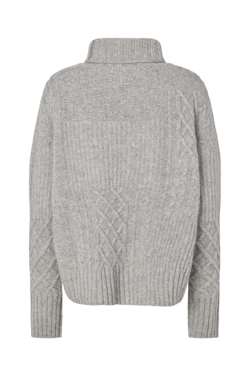 Rabens Saloner Patchwork Knit Crew