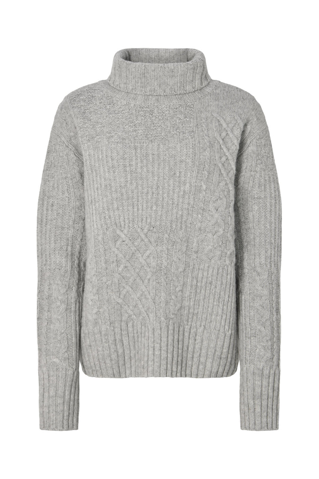 Rabens Saloner Patchwork Knit Crew