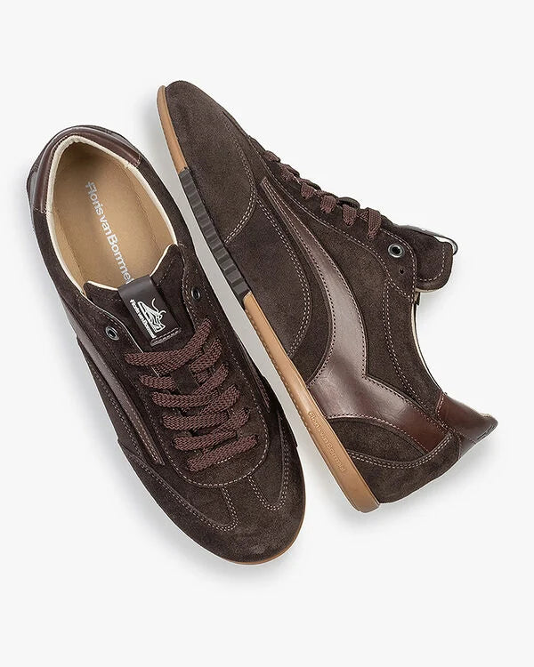 van Bommel Sneaker De Vlakker Donkerbruin