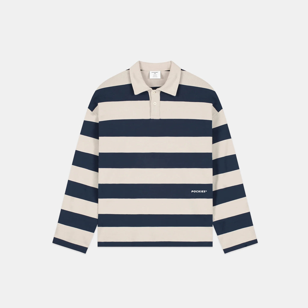 Pockies Striped Polo Navy