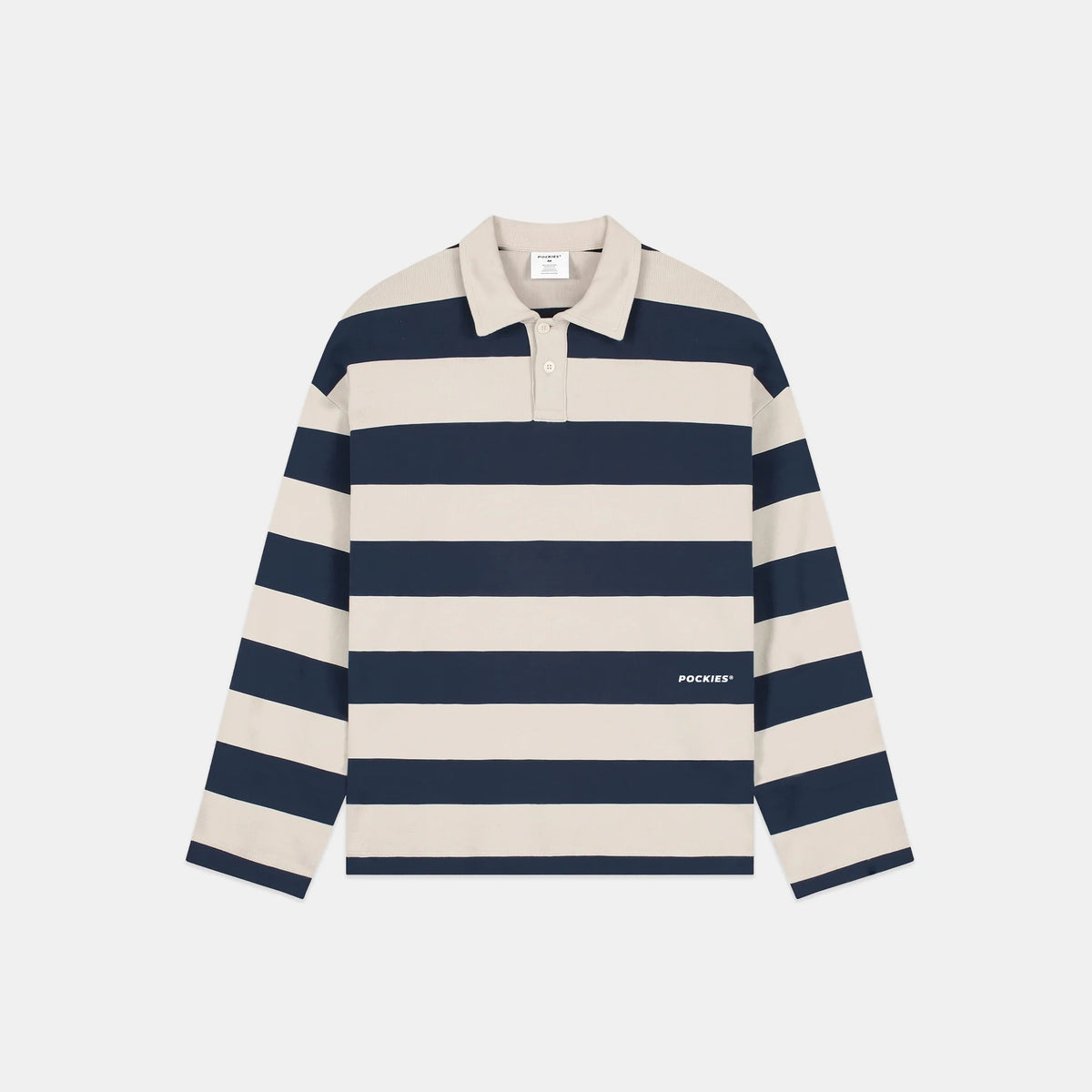 Pockies Striped Polo Navy