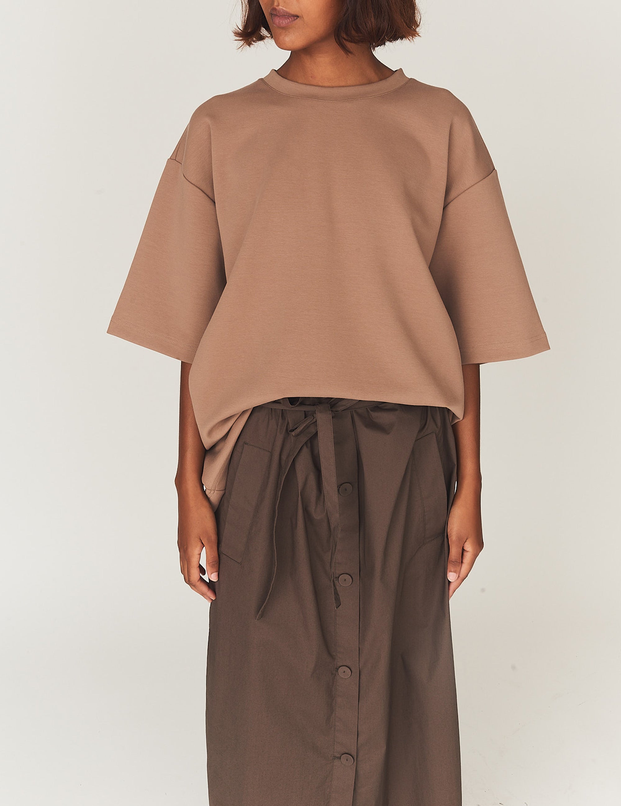 The Garment Bow Tee Latte