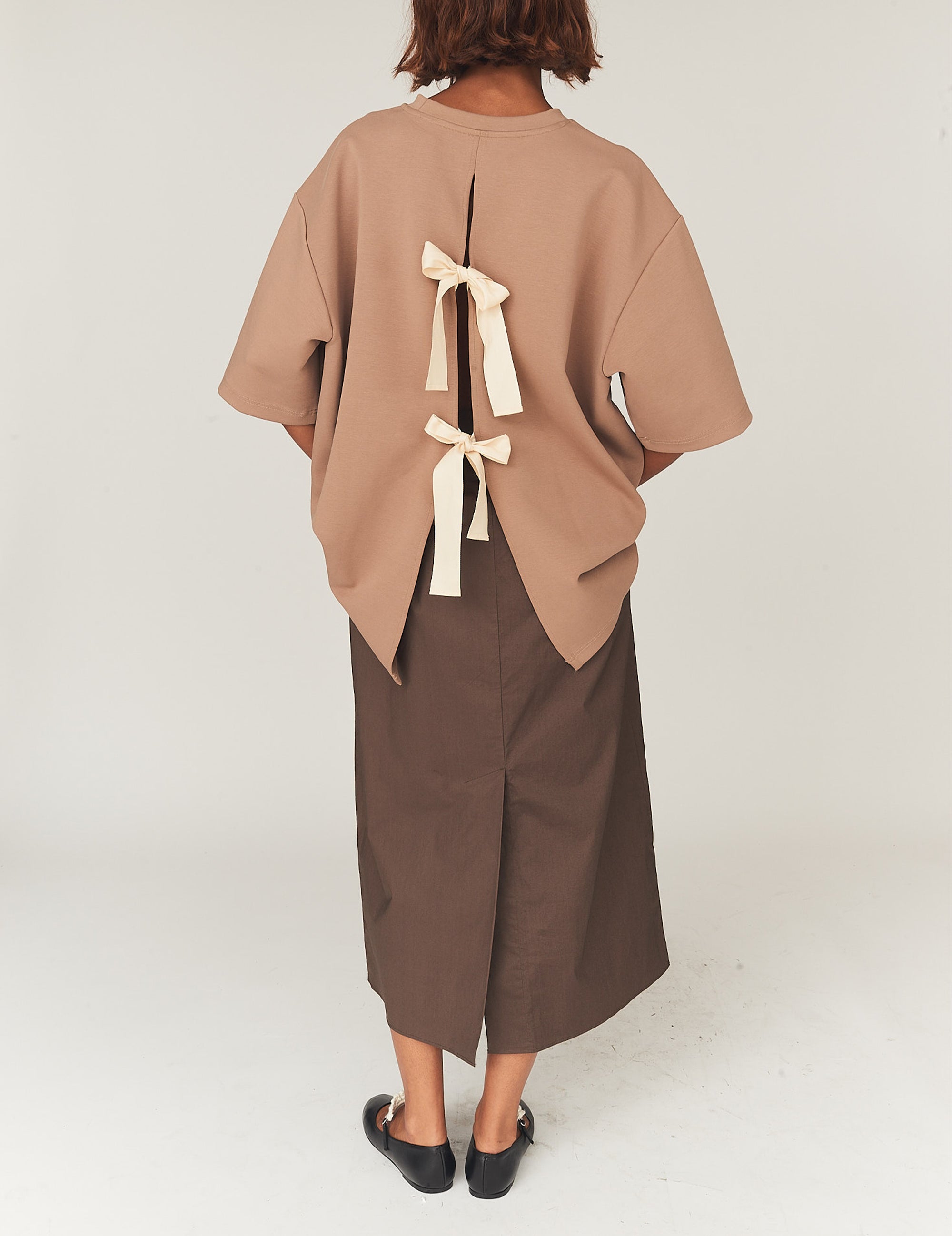 The Garment Bow Tee Latte