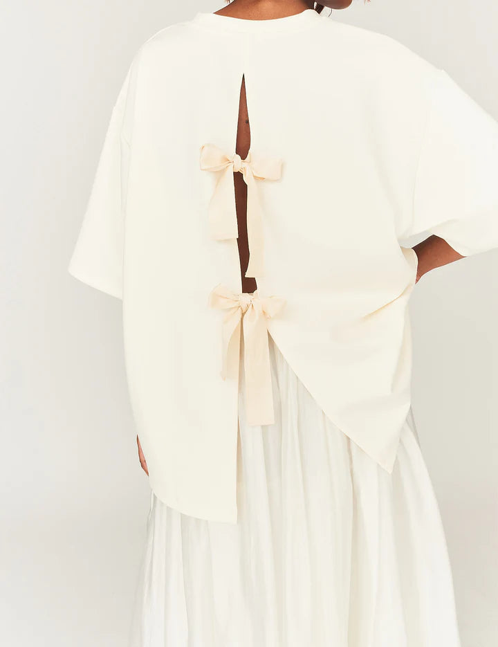 The Garment Bow Tee Cream