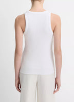 Vince Scoop Tank Top White