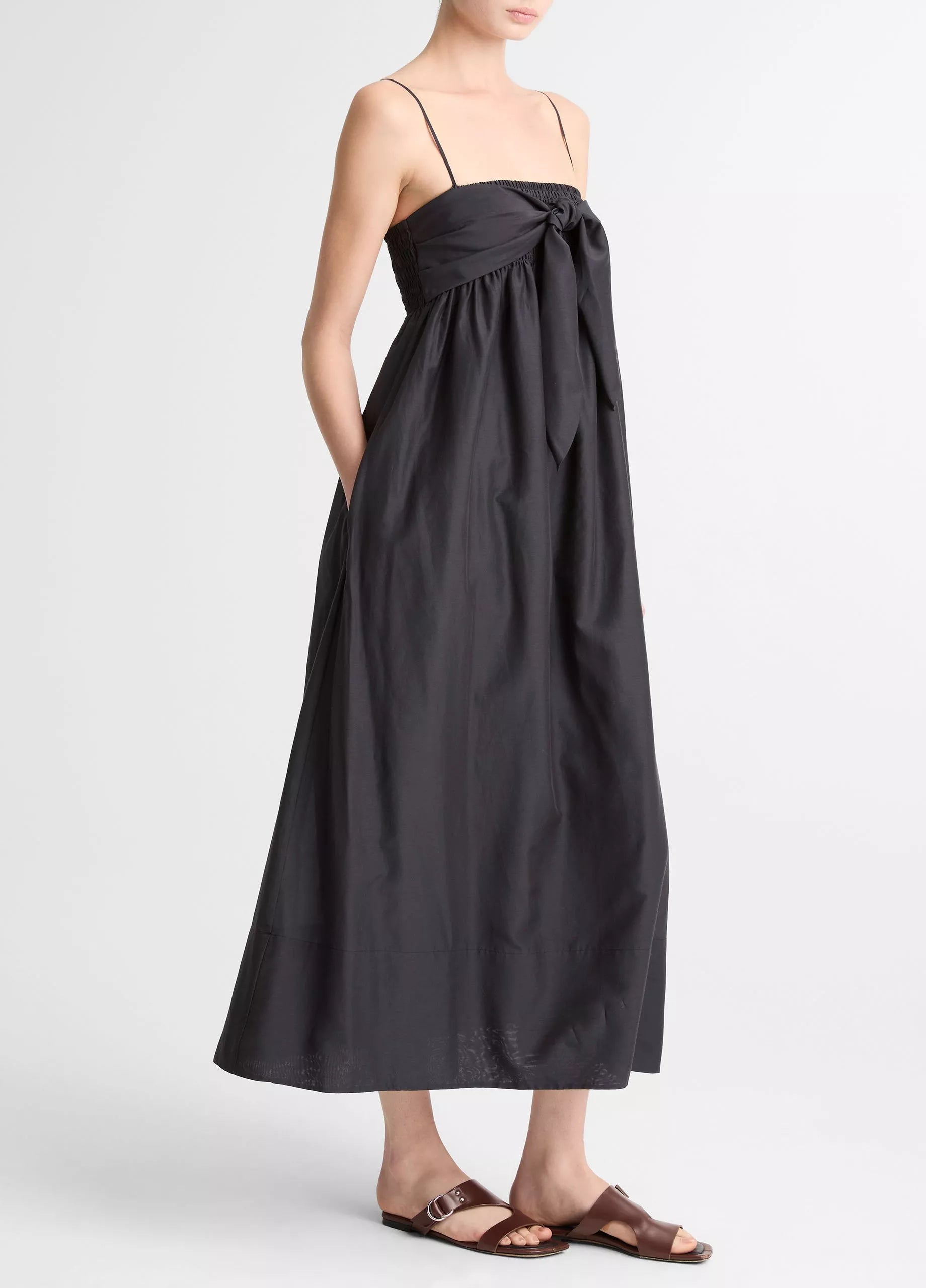 Vince The Tie Smocked Dress