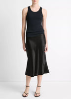 Vince Scoop Tank Top Black