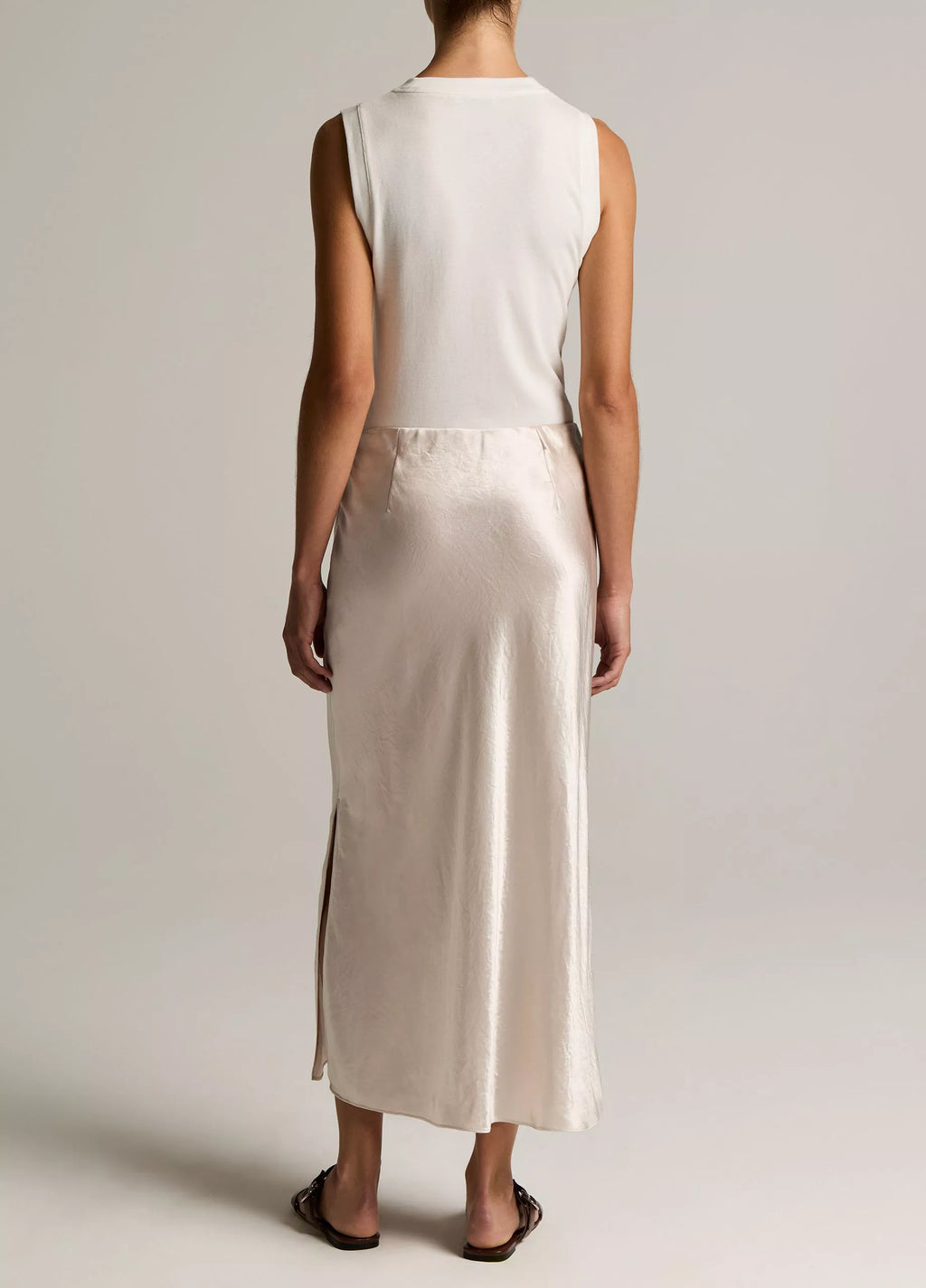Vince Side Slit Slip Skirt