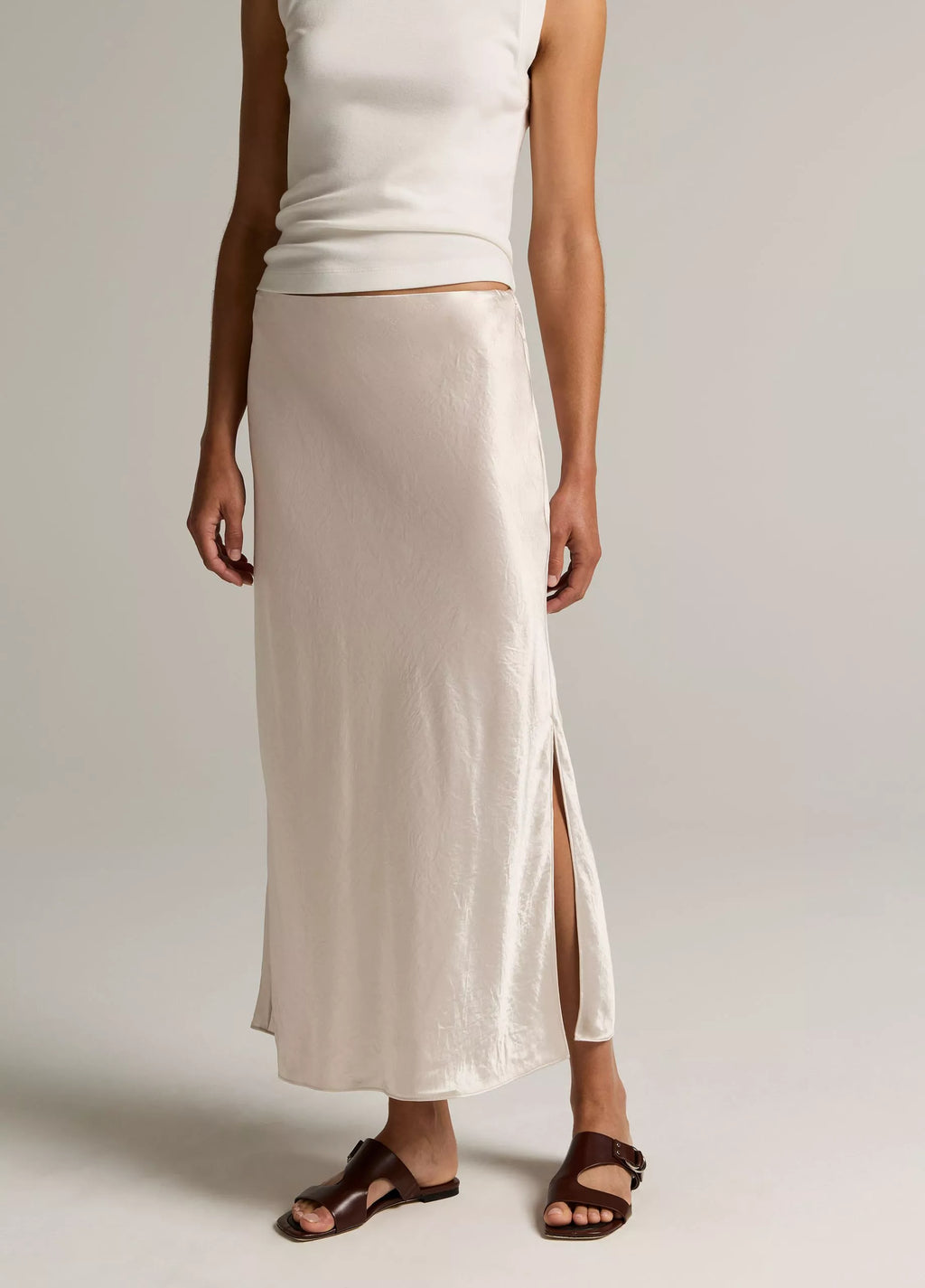 Vince Side Slit Slip Skirt