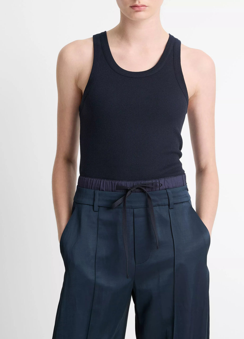 Vince Scoop Tank Top Blue