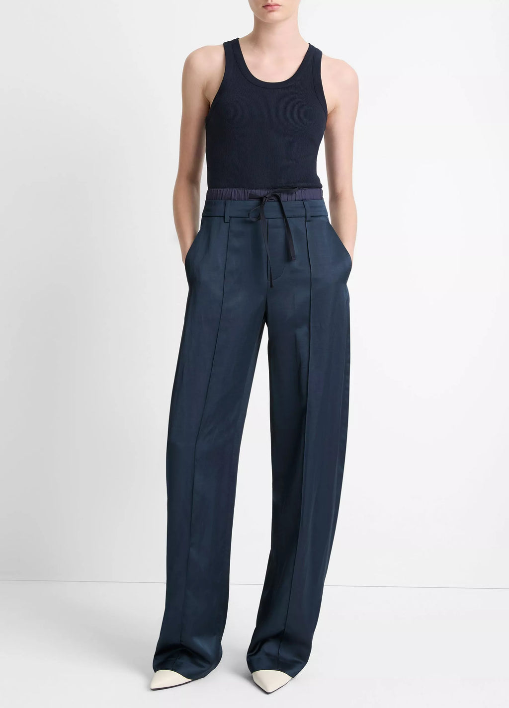 Vince Scoop Tank Top Blue