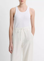 Vince Scoop Tank Top White